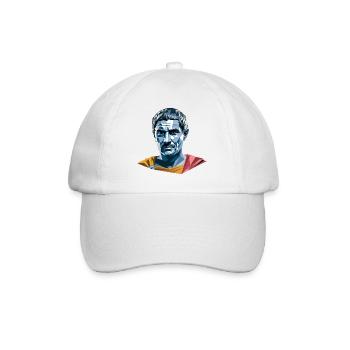 Caesar - Cooles Geschichtslogo - Baseballkappe - Weiß/Weiß - Vorne