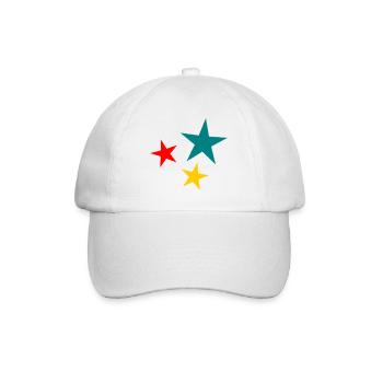 STERN. STERNE. STERN. FEST. JAHRESTAG. WEIHNACHTEN - Baseballkappe - Weiß/Weiß - Vorne