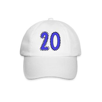 20. 20e ANNIVERSAIRE. ANNIVERSAIRE 20 ANS. 20 ANS. - Casquette classique - blanc/blanc - Devant