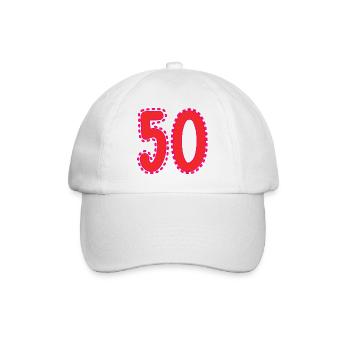 50. 50 YEARS. 50th ANNIVERSARY. 50 YEARS ANNIVERSARY. - Baseball Cap - white/white - Front