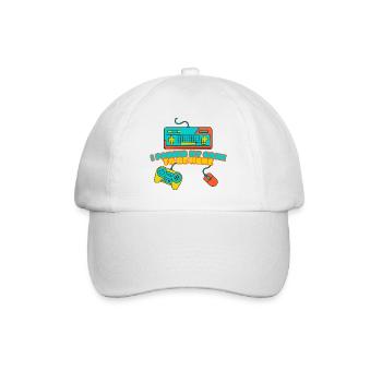 I Paused My Game to Be Here – Funny Gamer Design - Baseball Cap - white/white - Front