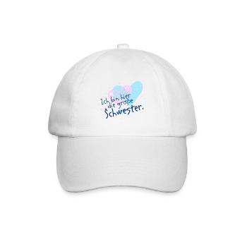 Big Sister, Heart Confetti Motif - Baseball Cap - white/white - Front