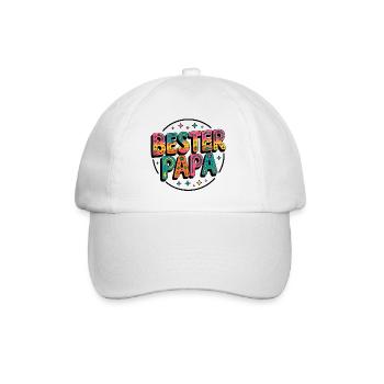 Meilleure police rétro colorée pour papa - Casquette classique - blanc/blanc - Devant