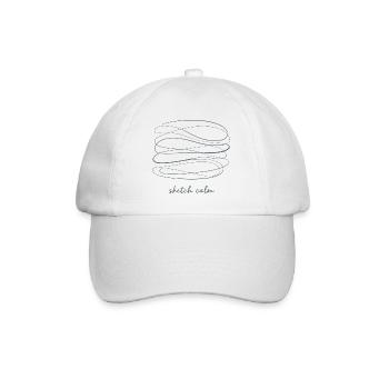 Sketch Calm – Calm in Lines - Baseball Cap - white/white - Front
