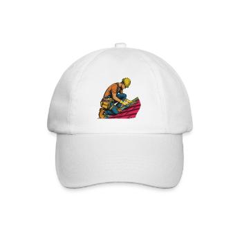 Couvreurs au travail - Casquette classique - blanc/blanc - Devant