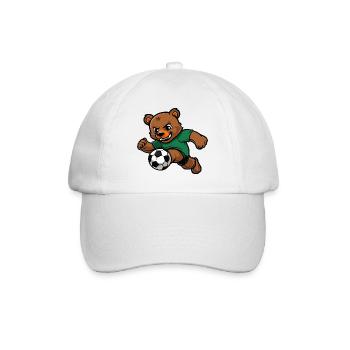 Bear Football - Baseball Cap - white/white - Front