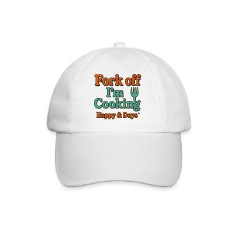 Fourchette enlevée, je cuisine de l’humour - Casquette classique - blanc/blanc - Devant