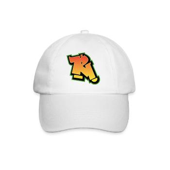 Graffiti Font Wildstyle 01 Letter 'R' - Baseball Cap - white/white - Front