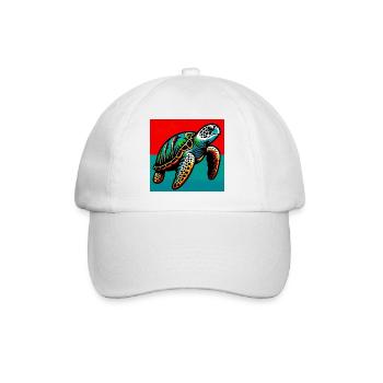 turtle - Baseball Cap - white/white - Front