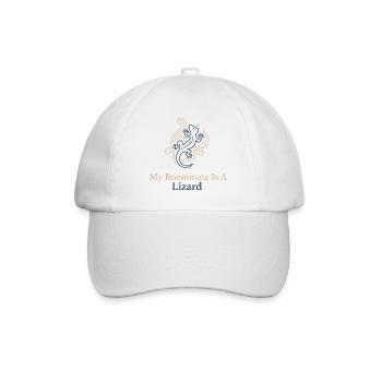 Mon colocataire est un lézard - Casquette classique - blanc/blanc - Devant
