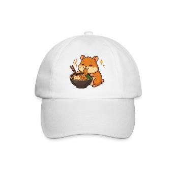 Hamster mit Nudeln Ramen kawaii Hamster - Baseballkappe - Weiß/Weiß - Vorne