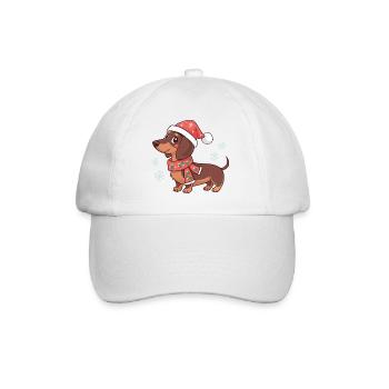 Dachshund Warm Christmas - Baseball Cap - white/white - Front