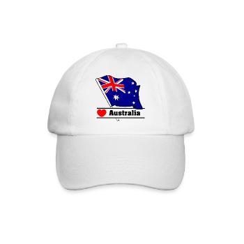 Drapeau australien Heartbeat - Casquette classique - blanc/blanc - Devant