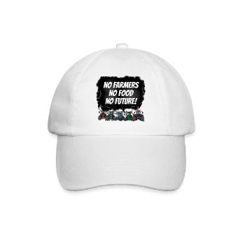 Boerenprotest_tshirt_EN - Baseball Cap - white/white - Front