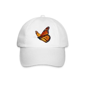 Papillon monarque en vol Design de la nature - Casquette classique - blanc/blanc - Devant