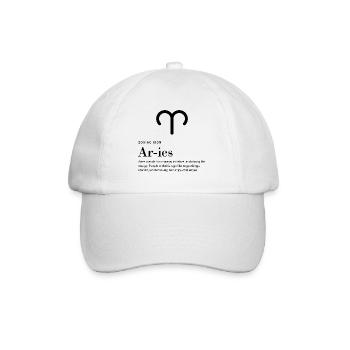 Aries - Zodiac sign - Baseballkappe - Weiß/Weiß - Vorne