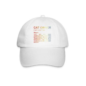 Signification de propriétaire de chat - Casquette classique - blanc/blanc - Devant