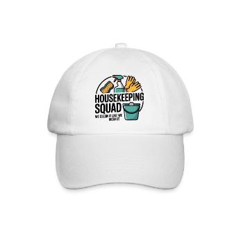Funny Cleaning Design - Baseball Cap - white/white - Front