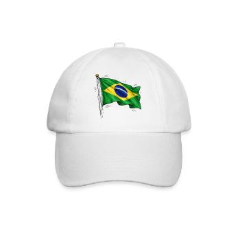 Brazil Flag - Baseball Cap - white/white - Front