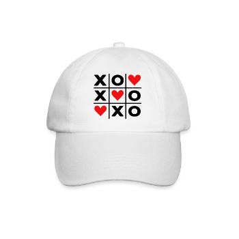 Esthétique minimale de cœurs rouges adorant mignonne - Casquette classique - blanc/blanc - Devant