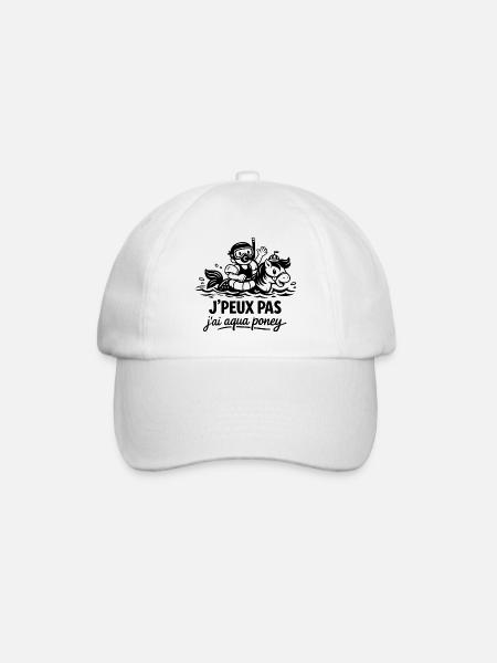 I can't I have aqua pony - Baseball Cap - white/white