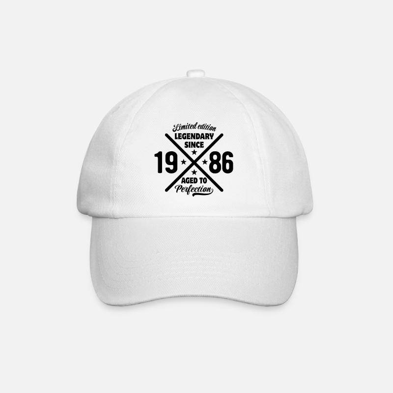 Limited Edition 1986 | Geburtstag Geschenk - Baseballkappe - Weiß/Weiß