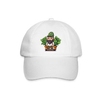 Green Gardener Gnome Comic - Baseball Cap - white/white - Front