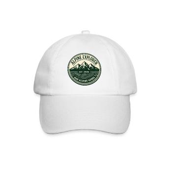 Alpine Explorer Mountain Peaks Vintage - Baseball Cap - white/white - Front