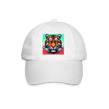 Tiger - Baseballkappe - Weiß/Weiß - Vorne