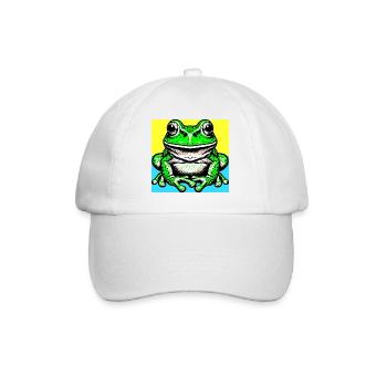 Frosch - Baseballkappe - Weiß/Weiß - Vorne