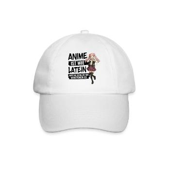 Anime Schoolgirl Heart Pose - Baseball Cap - white/white - Front