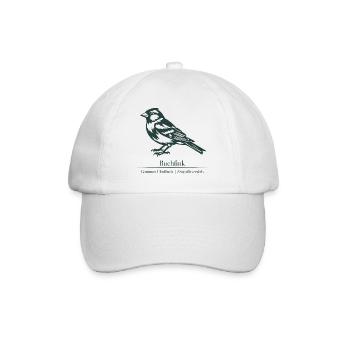 Silhouette de pinson | Ornithologie | Dessin - Casquette classique - blanc/blanc - Devant