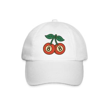 Playful Cherries Duo with Wide Eyes - Baseball Cap - white/white - Front