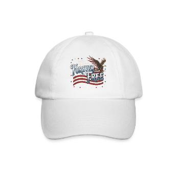 250 Jahre Amerika-Jubiläum Forever Free Eagle - Baseballkappe - Weiß/Weiß - Vorne