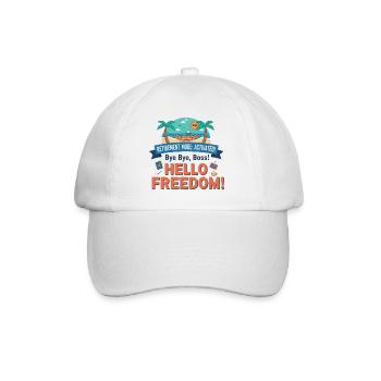 Pension: Retirement Mode Activated – Hello Freedom - Baseball Cap - white/white - Front