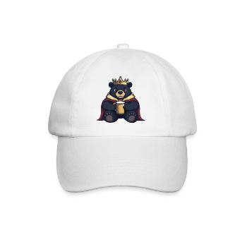 Bear Beer King - Baseball Cap - white/white - Front