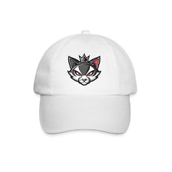 Cat Head Crown - Baseball Cap - white/white - Front