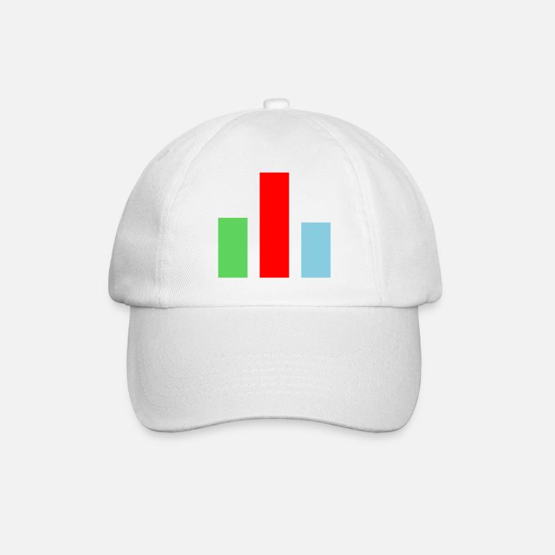 Bar Chart Statistics - Baseball Cap - white/white