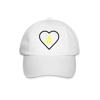 Heart with arrow direction - Baseball Cap - white/white - Front