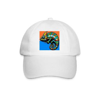 chameleon - Baseball Cap - white/white - Front