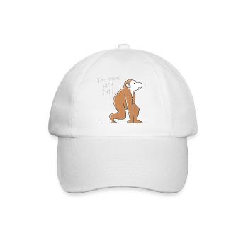 Funny sarcastic humor illustration - Baseball Cap - white/white - Front