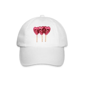 Crâne Rose Lollis - Casquette classique - blanc/blanc - Devant