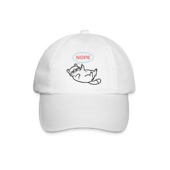 Chat Nope Bulle de Dialogue Colorée - Casquette classique - blanc/blanc - Devant