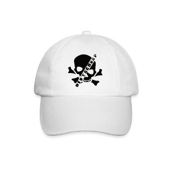 Deutschrap_hip_hop_rapper_gangster - Baseballkappe - Weiß/Weiß - Vorne