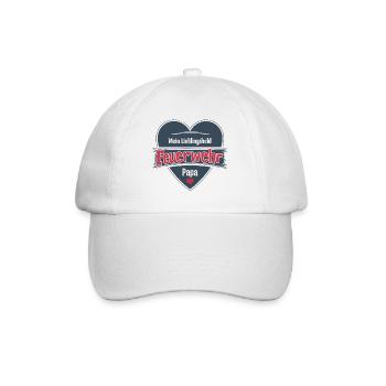 Papa pompier : mon cadeau de héros préféré - Casquette classique - blanc/blanc - Devant