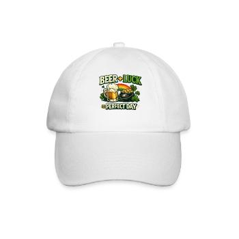 Beer Luck Perfect Day - Baseball Cap - white/white - Front