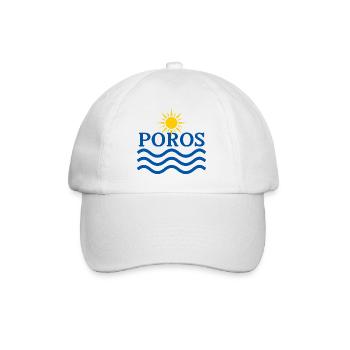 Poros Sun Waves Design - Baseball Cap - white/white - Front