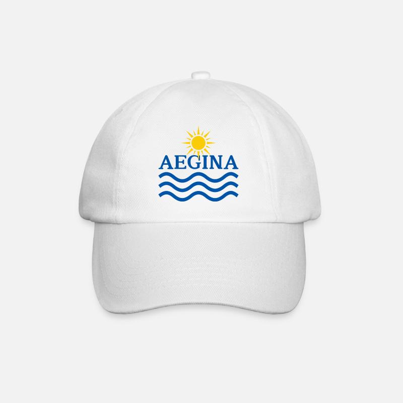 Aegina Sun Waves  - Baseball Cap - white/white