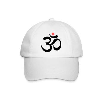 Om Zeichen Yoga Meditation - Baseballkappe - Weiß/Weiß - Vorne