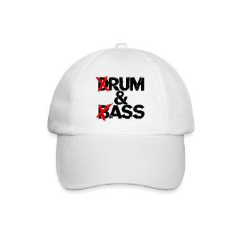 Drum & Bass / Rum & Ass Drummer Vintage Music - Baseball Cap - white/white - Front